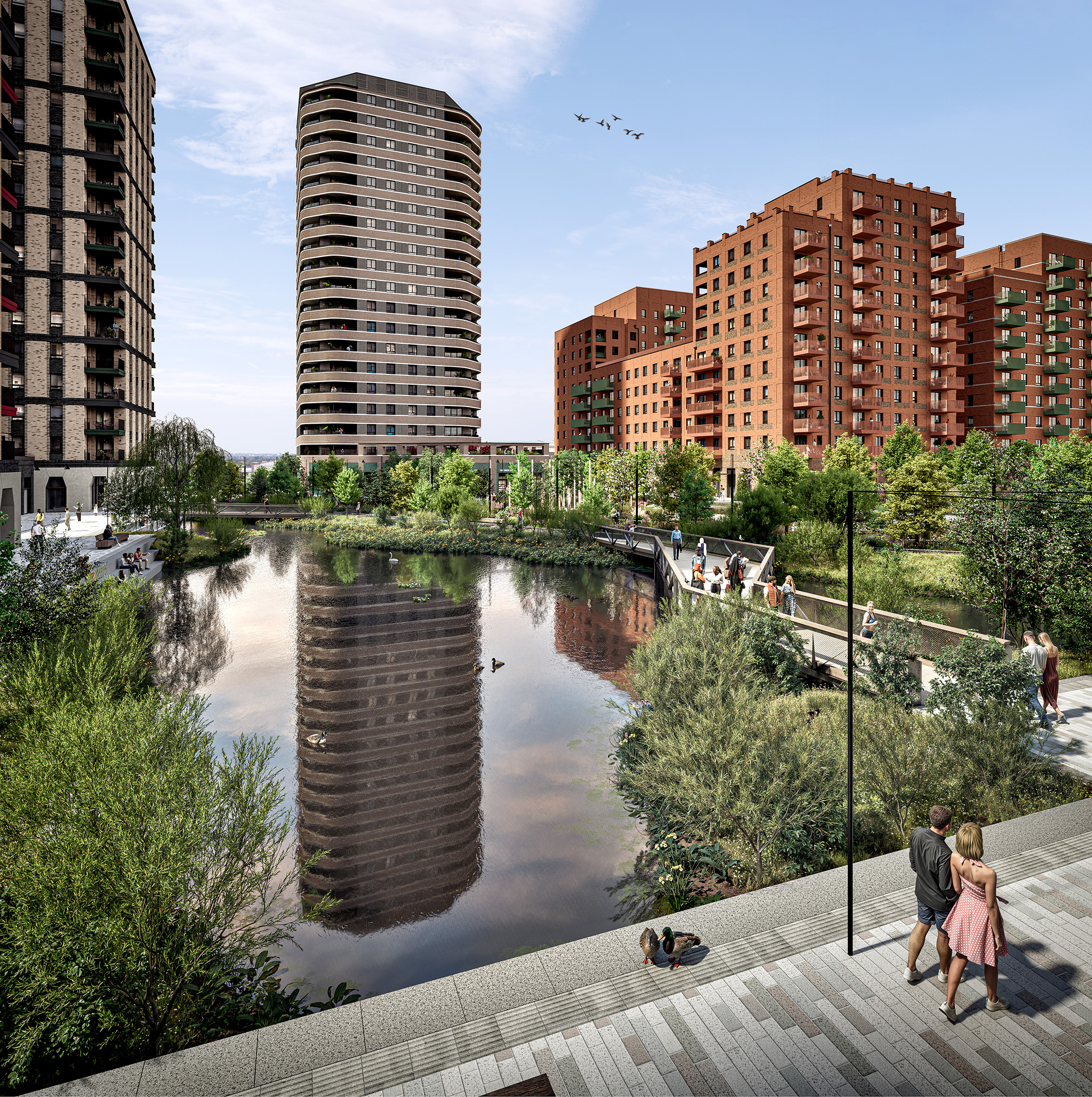 伦敦·Dagenham Green 外立面