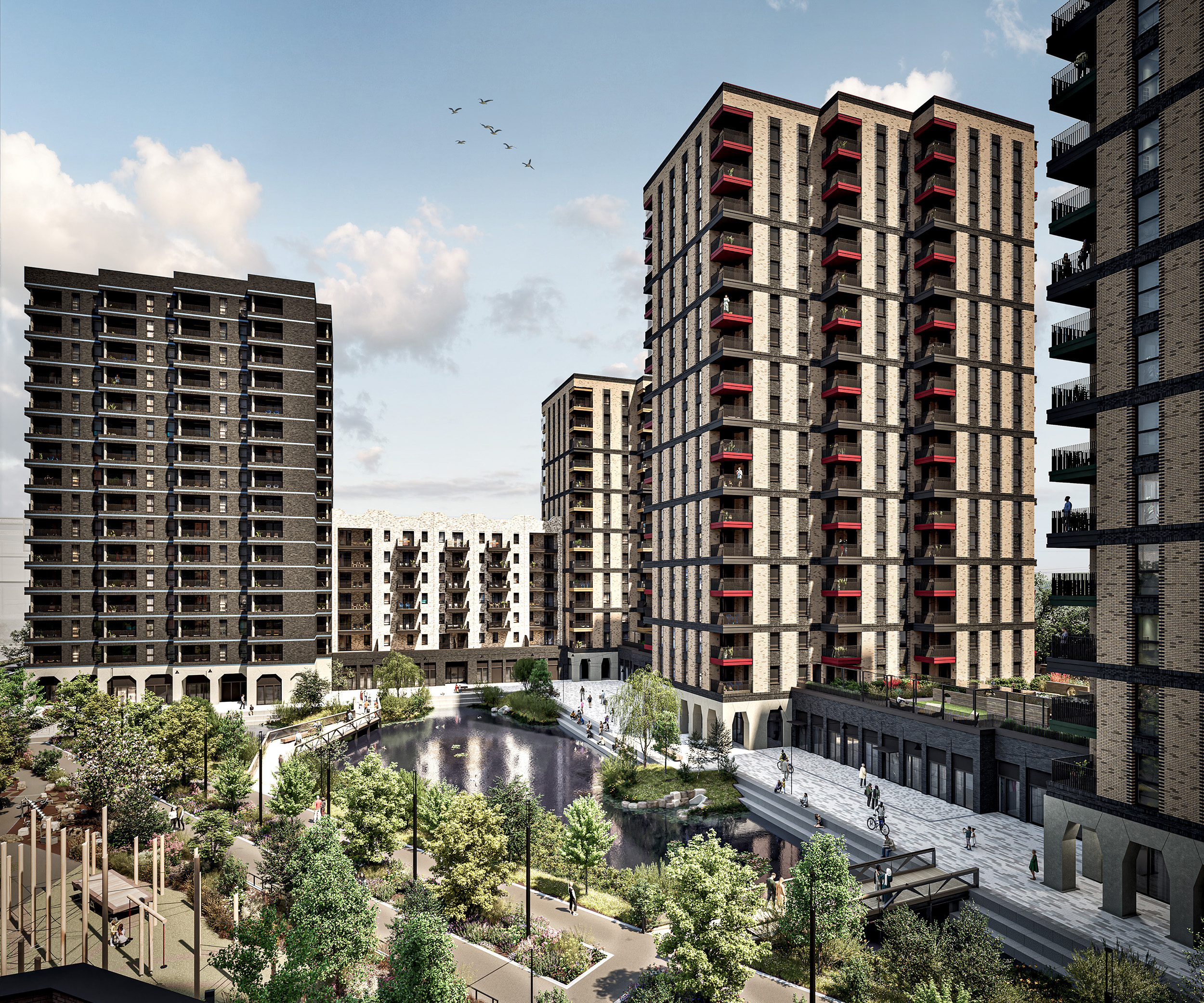 伦敦·Dagenham Green 外立面