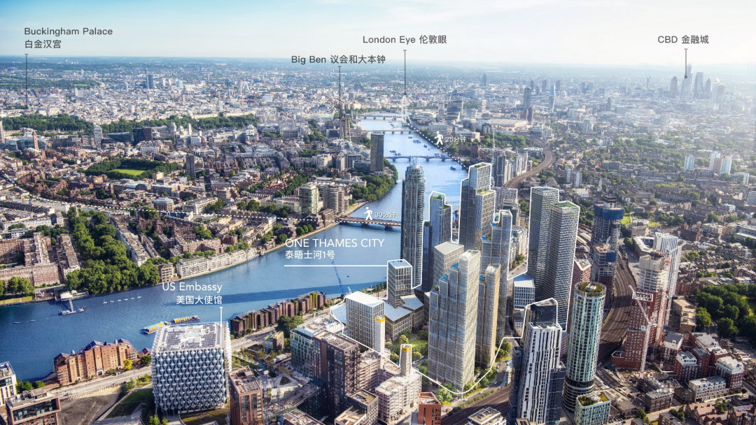 伦敦·泰晤士河一号 Thames City 外立面