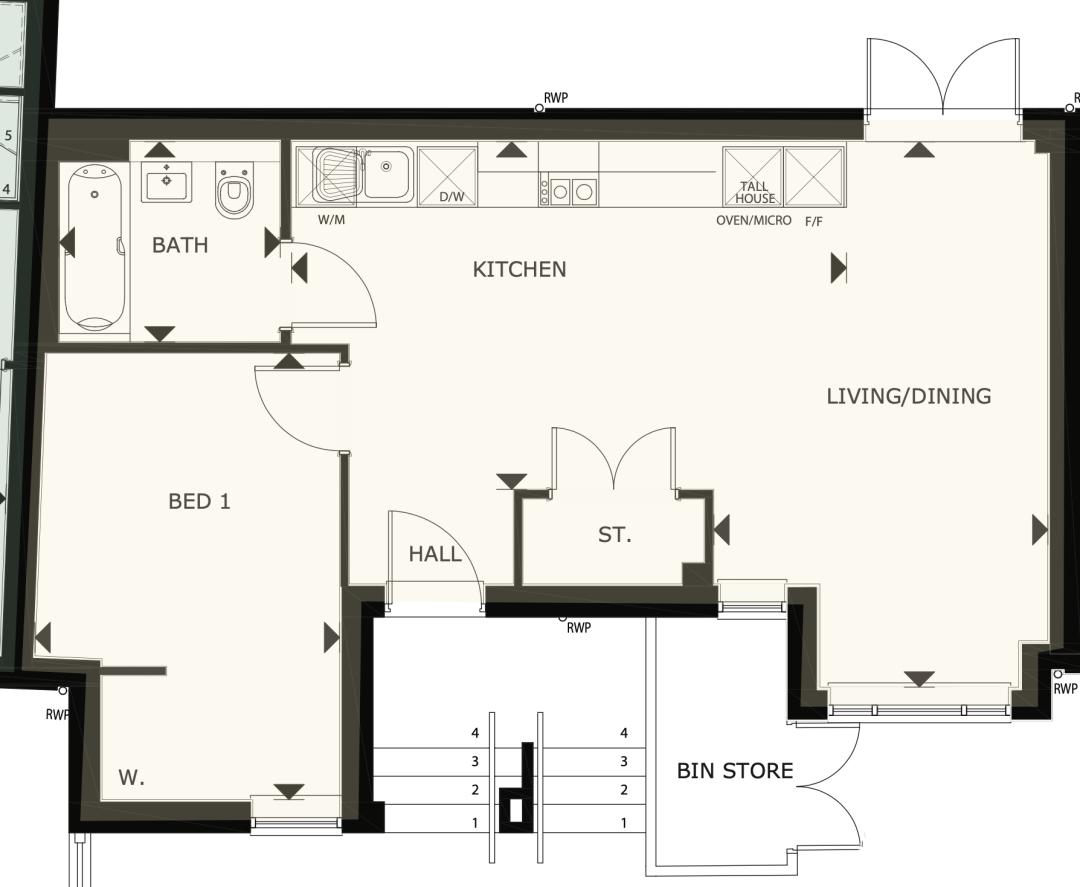 伦敦·德威村 Soane Place 户型图