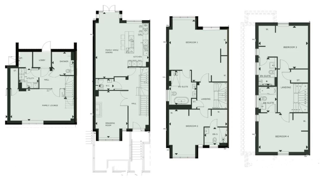 伦敦·德威村 Soane Place 户型图
