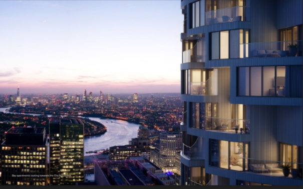 伦敦·万铂豪景 One Park Drive 外立面