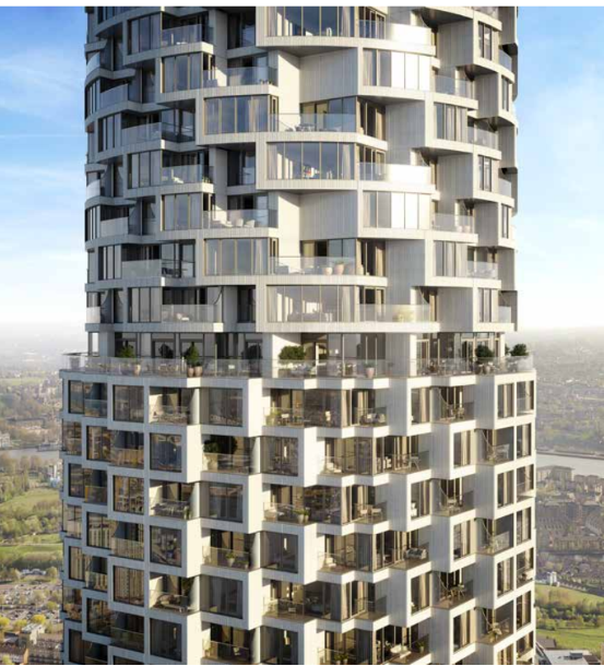 伦敦·万铂豪景 One Park Drive 外立面