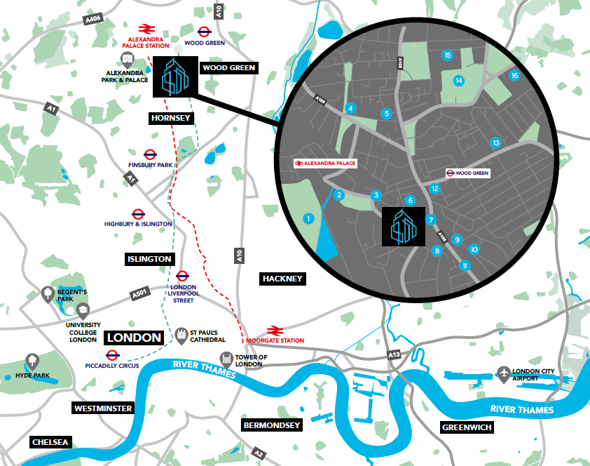伦敦·卡克斯顿广场 Caxton Square 周边配套