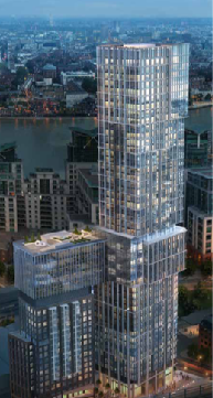 伦敦·达马克大厦-九榆树 DAMAC Tower Nine Elms 外立面